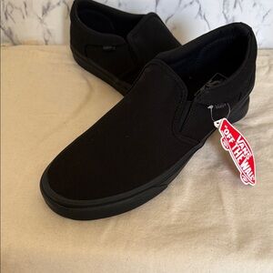 Vans Men's Classic Black Slip-On Sneakers
